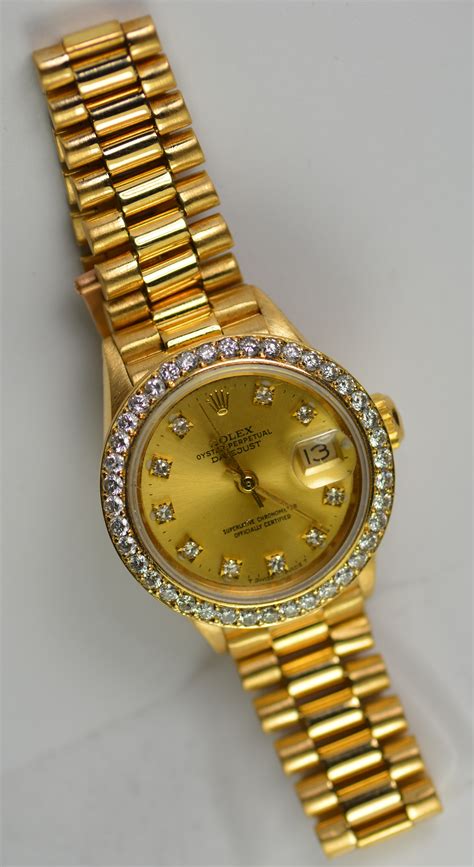 circa 1970 rolex watch with pave diamond face|rolex diamond rings 70s.